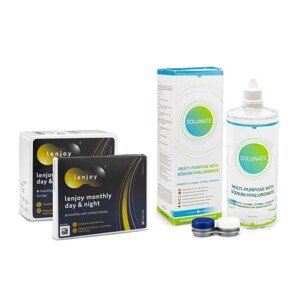 Bausch & Lomb Lenjoy Monthly Day & Night (9 šošoviek) + Solunate Multi-Purpose 400 ml s puzdrom