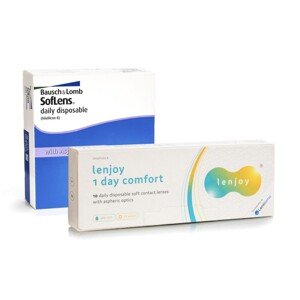 Bausch & Lomb SofLens Daily Disposable (90 šošoviek) + Lenjoy 1 Day Comfort (10 šošoviek)