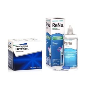 Bausch & Lomb PureVision (6 šošoviek) + ReNu MultiPlus 360 ml s puzdrom