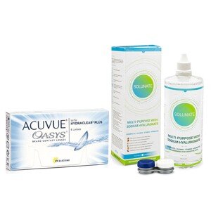 Johnson & Johnson Acuvue Oasys (6 šošoviek) + Solunate Multi-Purpose 400 ml s puzdrom