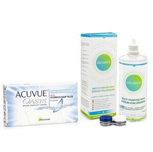 Johnson & Johnson Acuvue Oasys for Astigmatism (6 šošoviek) + Solunate Multi-Purpose 400 ml s puzdrom