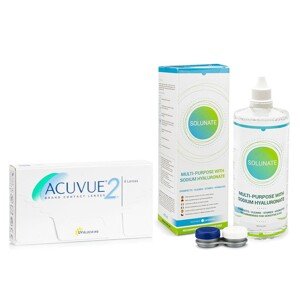 Johnson & Johnson Acuvue 2 (6 šošoviek) + Solunate Multi-Purpose 400 ml s puzdrom
