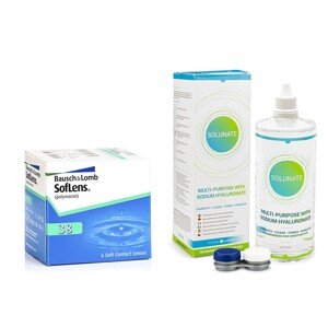 Bausch & Lomb SofLens 38 (6 šošoviek) + Solunate Multi-Purpose 400 ml s puzdrom