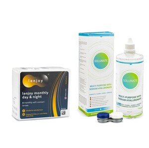 Bausch & Lomb Lenjoy Monthly Day & Night (6 šošoviek) + Solunate Multi-Purpose 400 ml s puzdrom