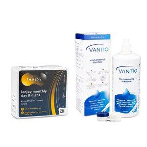 Bausch & Lomb Lenjoy Monthly Day & Night (6 šošoviek) + Vantio Multi-Purpose 360 ml s puzdrom