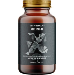 BrainMax Reishi extrakt, 500 mg, 100 rastlinných kapsúl Extrakt z Genoderma lucidum s obsahom 50% polysacharidov a 20% beta-glukánov