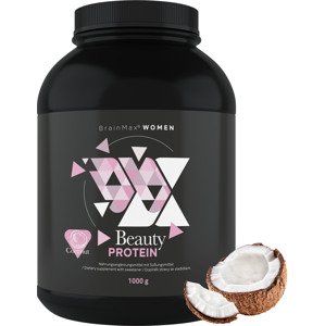 BrainMax Women Beauty Protein, proteín pre ženy s kolagénom, keratínom a vitamínmi, 1000 g Príchuť: Biela čokoláda Natívny srvátkový proteín najvyššej kvality s prémiovým kolagénom Naticol® a ďalšími zložkami, 28 dávok, doplnok stravy