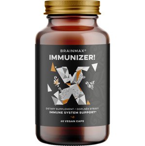 BrainMax IMMUNIZER! 60 rastlinných kapsúl 17 najsilnejších látok pre posilnenie imunitného systému pred prechladnutím a infekciami, 30 dávok