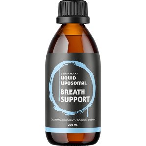 BrainMax Lipozomálny komplex na podporu dýchacích ciest, 200 ml BrainMax Breath Support Complex, zmes bylín na uvoľnenie dýchacích ciest a vylučovanie hlienu, 20 dávok, doplnok stravy