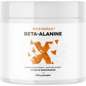 BrainMax Beta-alanine, Beta-alanin, 400 g Aminokyselina pre vyšší výkon, oddialenie únavy, lepšia vytrvalosť a podpora regenerácie, 266 dávok, doplnok stravy
