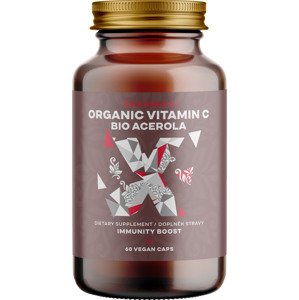 BrainMax Organic Vitamín C BIO Acerola, vitamín C z Aceroly, 60 rastlinných kapsúl *CZ-BIO-001 certifikát / Prírodný vitamín C z BIO Aceroly, 220 mg vitamínu C v jednej dávke, 281% DDD, 60 dávok