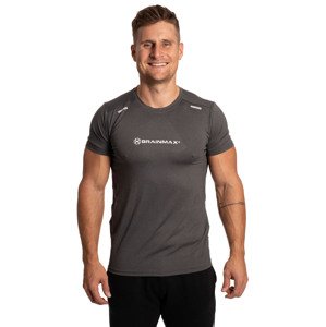 BrainMax pánske fitness tričko, šedé Veľkosť: XL