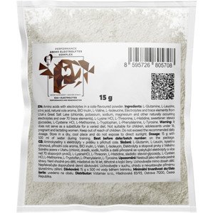 BrainMax Performance Amino Electrolytes Complex, EAA + Elektrolyty, 15 g, VZORKA Príchuť: Cola Komplex 12 aminokyselín EAA + Elektrolyty na doplňovanie počas športu, doplnok stravy