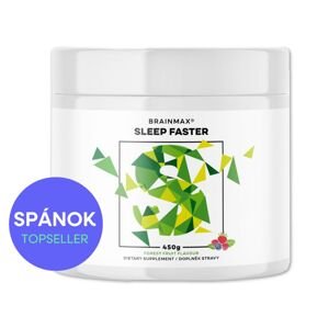 BrainMax Sleep Faster, GABA UPGRADE! 450 g Príchuť: Sladší Komplex 8 prírodných látok, podporí rýchlejšie zaspávanie a kvalitný spánok, novinka s príchuťou lesného ovocia, 30 dávok, doplnok stravy