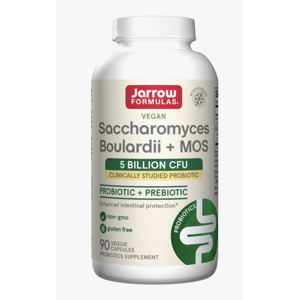 Jarrow Formulas Jarrow Saccharomyces Boulardii + MOS, Probiotiká, 5 miliárd CFU, 90 rastlinných kapsúl