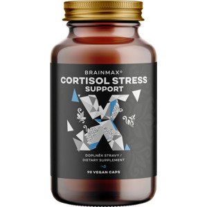BrainMax Cortisol Stress Support, komplex pre zvládanie stresu, 60 rastlinných kapsúl Evidence-based zloženie pre zníženie stresu, podporu spánku, koncentrácie a duševnej rovnováhy, doplnok stravy