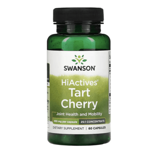 Swanson HiActives Tart Cherry, podpora kĺbov, 465 mg, 60 kapsúl Výživový doplnok