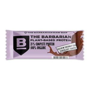 The Barbarian Proteinová Tyčinka Organic Chocolate Coated Cashew Coconut & Chia, 68 g Proteín Bar