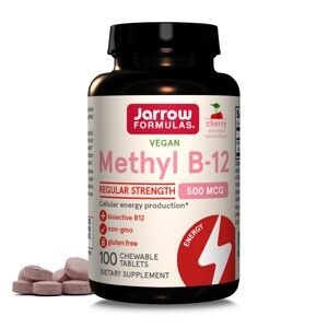 Jarrow Formulas Jarrow Methyl B-12 Cherry, Čerešňa, 500 mcg, 100 žuvacích tabliet Výživový doplnok