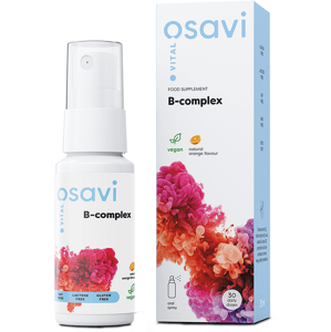 Osavi B-complex With Orange Flavour Oral Spray, B-complex ústní sprej s příchutí pomeranče, 25 ml Výživový doplnok