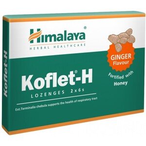 Himalaya Herbals Himalaya Koflet-H Ginger, pastilky s príchuťou zázvoru, 12 pastiliek Výživový doplnok
