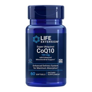 Life Extension Super Ubiquinol CoQ10 with Enhanced Mitochondrial Support, koenzým Q10, 100 mg, 60 softgelových kapsúl Výživový doplnok