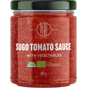 BrainMax Pure Sugo, BIO, 180 g Paradajková omáčka s bazalkou, extra panenským olivovým olejom a olivami / *CZ-BIO-001 certifikát