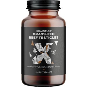 BrainMax Grass-Fed Beef testicles, hovädzie semenníky, 240 kapsúl Lyofilizované grass-fed hovädzie semenníky pre podporu plodnosti, metabolizmu a hladinu test0sterónu, doplnok stravy