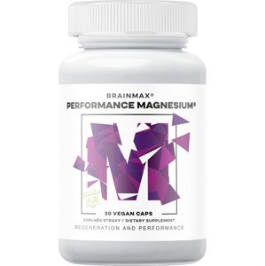 Performance Magnesium 1000 mg 100 tbl. (Hořčík + Vitamín B6) Najlepšie vstrebateľný horčík bisglycinát MagChel® 53% DDD + Aktívna forma vitamínu B6 100% DDD, doplnok stravy
