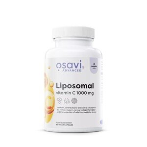 Osavi Liposomal Vitamin C, lipozomálny vitamín C, 1000 mg, 60 rastlinných kapsúl Výživový doplnok