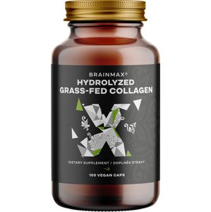BrainMax Hydrolyzovaný GrassFed Collagen (kolagén z kráv kŕmených trávou), 600 mg, 100 kapsúl Hydrolyzovaný kolagén pre zdravie kĺbov a šliach, doplnok stravy
