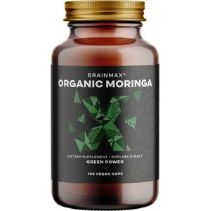 BrainMax Organic Moringa, 500 mg, 100 rostlinných kapslí *SK-BIO-001 certifikát, doplnok stravy