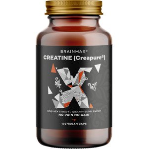 BrainMax Creatine Creapure®, kreatin monohydrát, 875 mg, 100 rastlinných kapsúl Patentovaný kreatín Creapure® v kapsulách, doplnok stravy