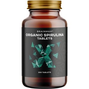BrainMax Spirulina BIO, tablety Počet kapsúl: 200 tabliet Zelená superpotravina - antioxidant, imunita, vitalita, svalová hmota, doplnok stravy, *CZ-BIO-001 certifikát