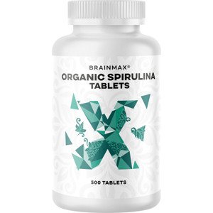 BrainMax Spirulina BIO, tablety Počet kapsúl: 500 tabliet Zelená superpotravina - antioxidant, imunita, vitalita, svalová hmota, doplnok stravy, *CZ-BIO-001 certifikát
