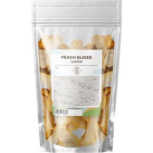 BrainMax Pure Lyophilized Peach Slices, Lyofilizovaná broskyňa, plátky, 45 g Mrazom sušené plátky broskýň