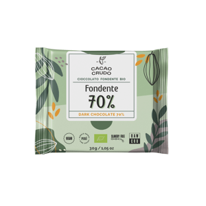 Cacao Crudo Raw Hořká čokoláda 70%, BIO, 30 g *IT-BIO-006 certifikát