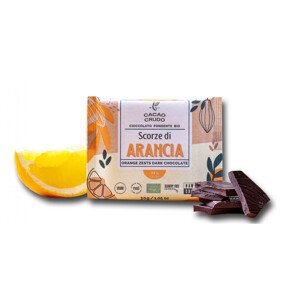 Cacao Crudo Raw Horká čokoláda s pomarančovou kôrou, BIO, 30 g *IT-BIO-006 certifikát