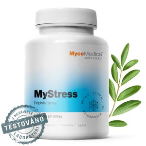 MycoMedica - MyStress, podpora pri strese, 90 rastlinných kapsúl Výživový doplnok