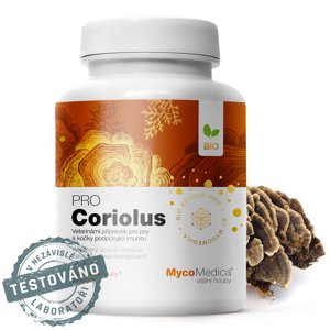 MycoMedica - Coriolus PRO, Veterinárny prípravok pre psy a mačky, 90 rastlinných kapsúl Výživový doplnok