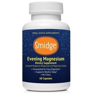 Smidge Evening Magnesium, horčík bisglycinát, 60 rastlinných kapsúl Výživový doplnok