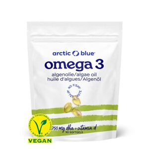 Arctic Blue Vegan Omega 3 Algae, 250 mg DHA & Vitamín D 400 IU, 90 kapsúl Výživový doplnok