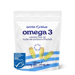 Arctic Blue Omega 3, 550 mg DHA, 275 mg EPA & Vitamín D 400 IU, 30 kapsúl Výživový doplnok