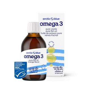 Arctic Blue Omega 3, 450 mg DHA, 380 mg EPA, Vitamín D 400 IU, 250 ml Výživový doplnok