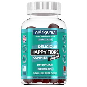 Nutrigums Happy Fibre Inulín, prebiotiká, 60 želé cukríkov Výživový doplnok