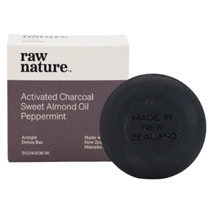 Raw Nature Armpit Detox Bar, Detoxikačné tuhé mydlo s aktívnym uhlím, 70 g