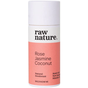 Raw Nature Natural Dezodorant, prírodný dezodorant, ruža, jasmín, kokos, 50 g