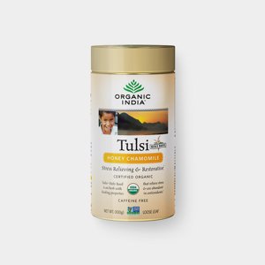 Organic India Tulsi Med + Rumanček BIO, 100g plech *CZ-BIO-001 certifikát