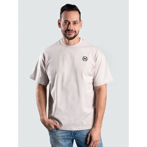 BrainMax pánské bavlněné triko, krémové Veľkosť: L