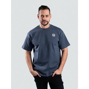 BrainMax pánské bavlněné triko, tmavě modré Veľkosť: L